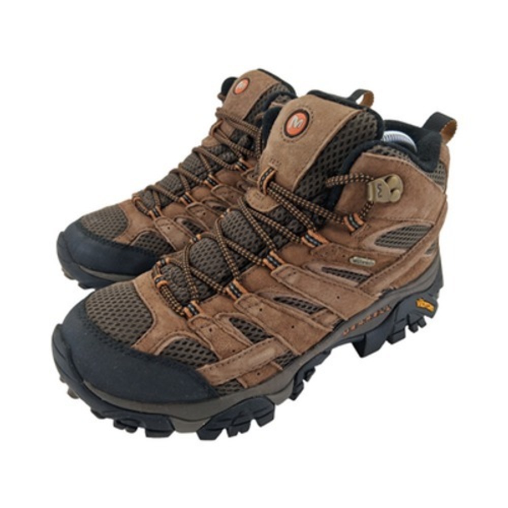 Merrell Hiking Boots Mens Size 8 Brown Suede Waterproof Vibram Ankle J06051